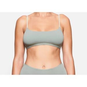 SKIMS cotton jersey scoop bralette (xs mineral)